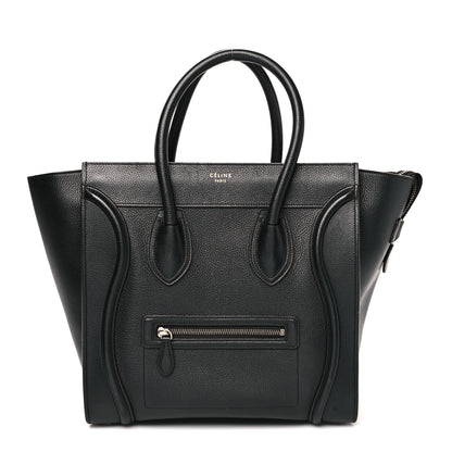 Celine Drummed Calfskin Mini Luggage Black 1 of 10