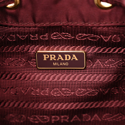 Prada Re-Nylon Saffiano Duet Bucket Crossbody Bag Bordeaux 6 of 10