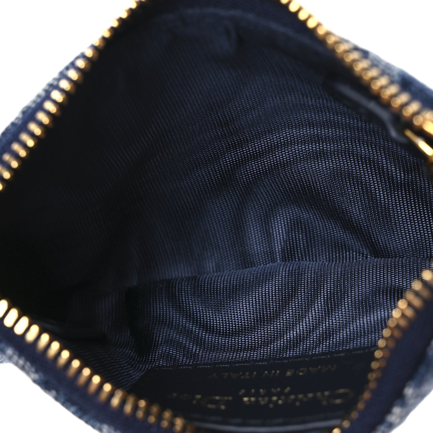 Denim Oblique Key Case Blue