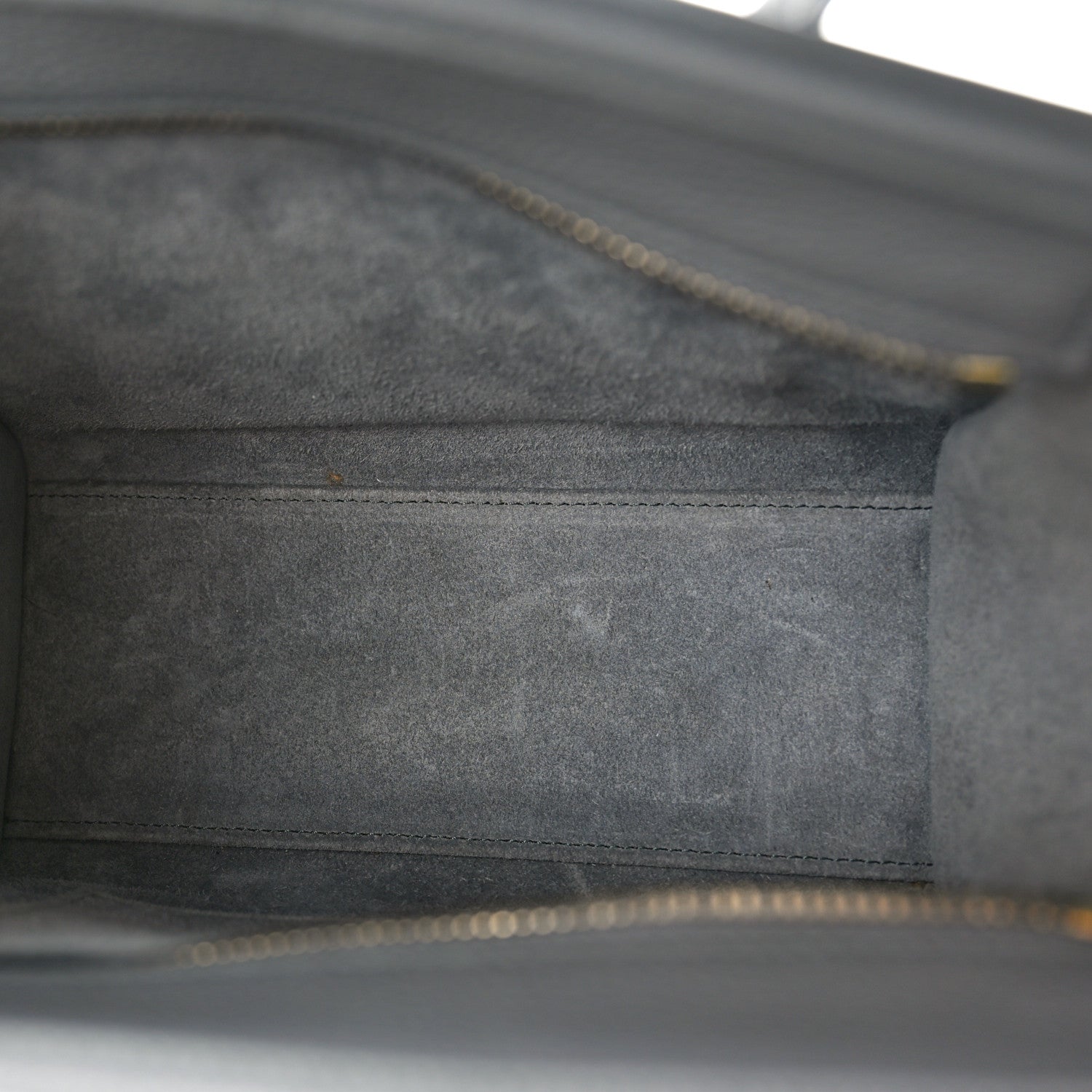 Celine Drummed Calfskin Nano Luggage Kohl 5 of 10