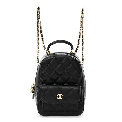 Chanel Caviar Quilted CC Mini Classic Backpack Black 1 of 10