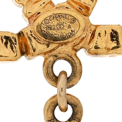 Chanel Metal CC Rue Cambon Drop Earrings Gold 4 of 4