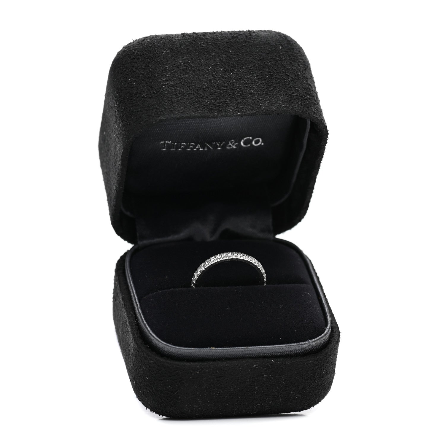 Tiffany Platinum Diamond .34ctw Soleste Eternity Band Ring 47 4 5 of 5