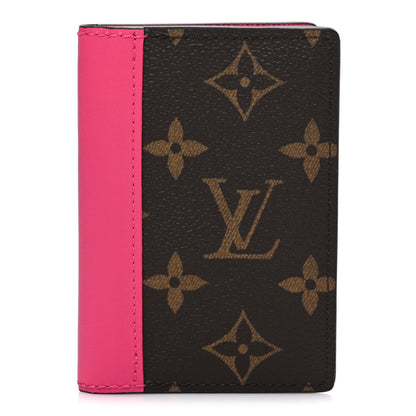 Louis Vuitton Monogram Macassar Pocket Organizer NM Fuchsia 1 of 6