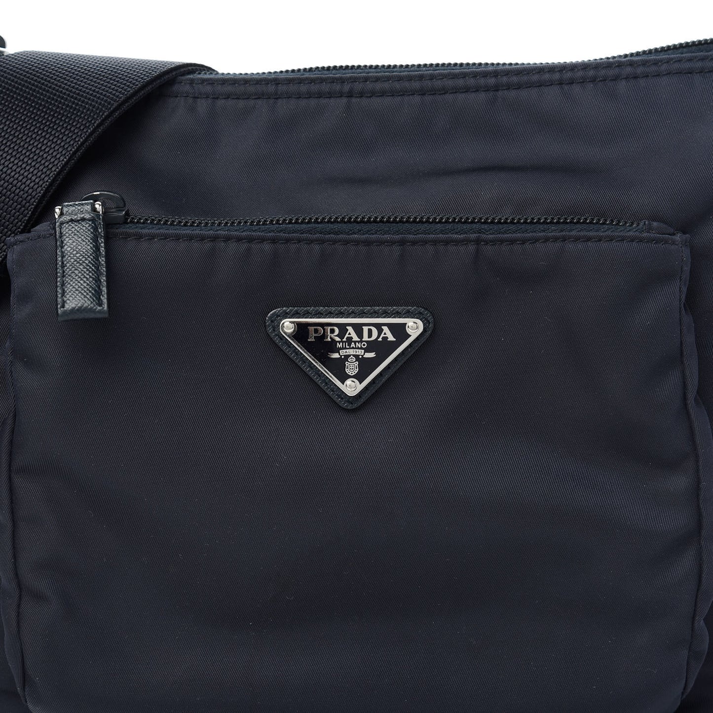 Tessuto Nylon Saffiano Messenger Bag Baltico