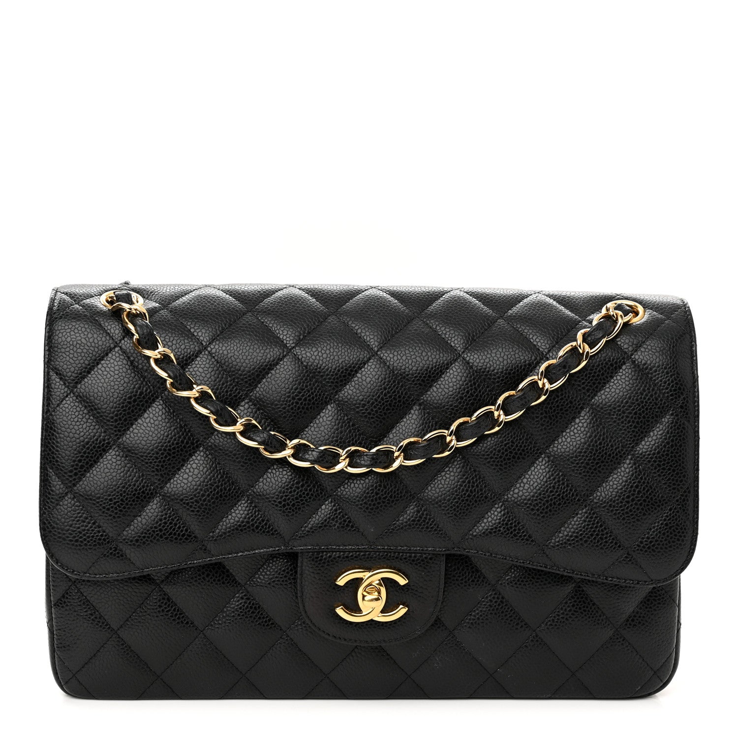 Chanel Caviar Quilted Jumbo Double Flap Black 1 of 11