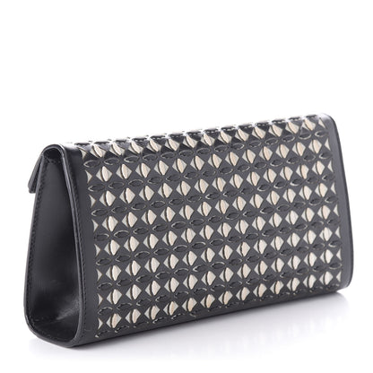 Alaia Calfskin Laser Cut Clutch Black White 3 of 12