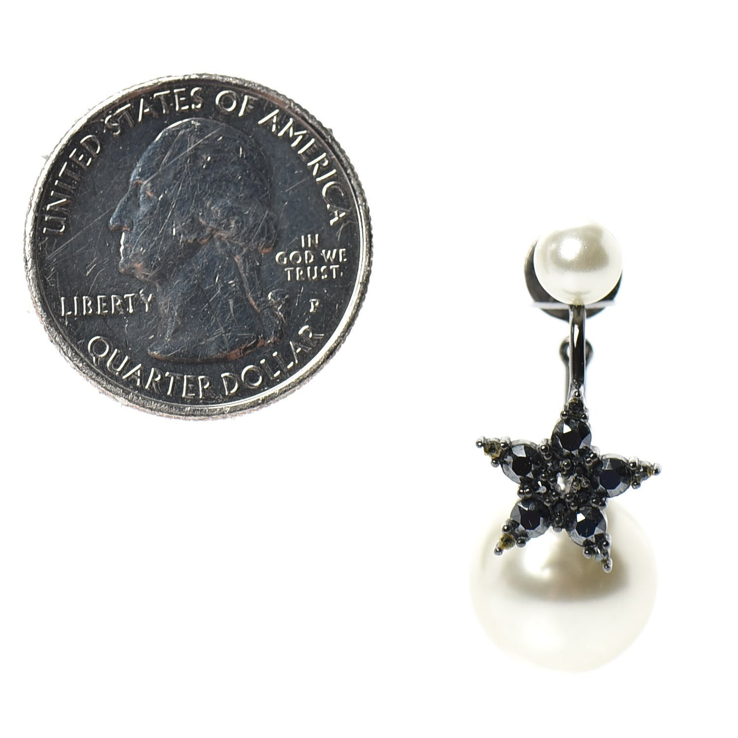 Pearl Strass My ABCDior Tribale Star Earring Ruthenium