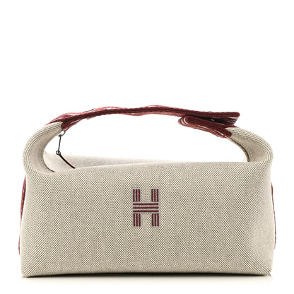 Hermes Canvas Small Bride-A-Brac Natural Rouge H 1 of 7