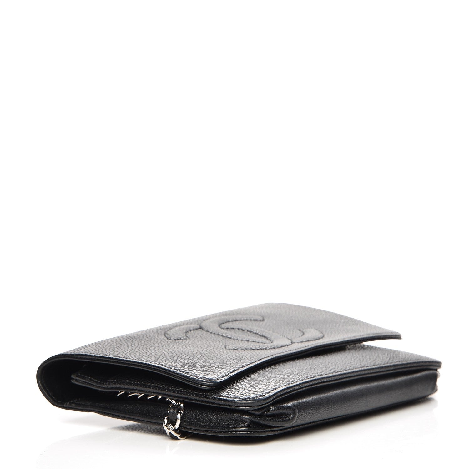 Chanel Caviar Timeless CC Wallet On Chain WOC Black 4 of 9