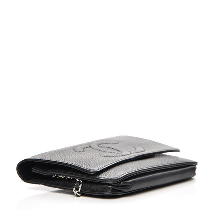 Chanel Caviar Timeless CC Wallet On Chain WOC Black 4 of 9