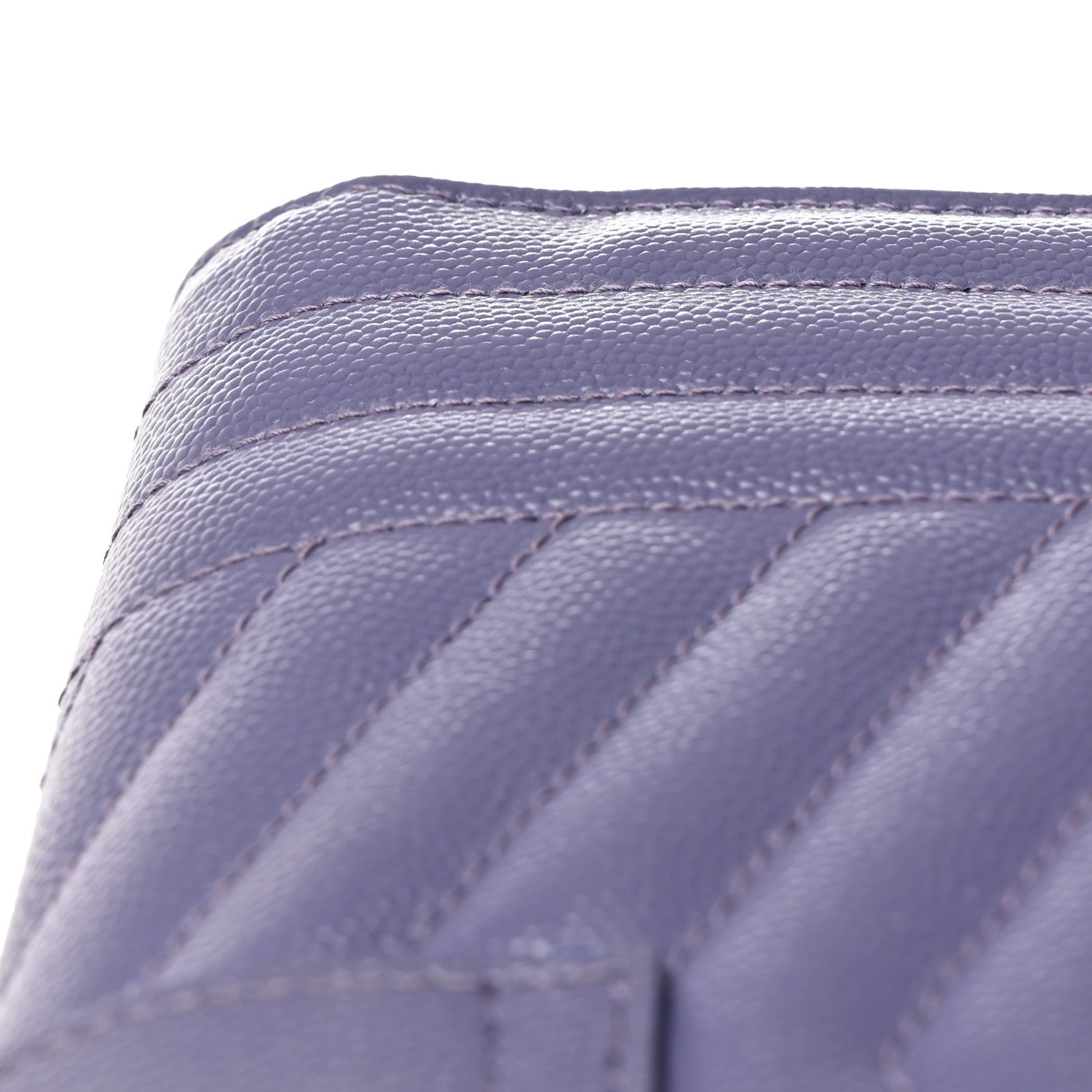 Saint Laurent Grain De Poudre Textured Mixed Matelasse Triquilt Monogram Clutch Dark Wisteria 11 of 11