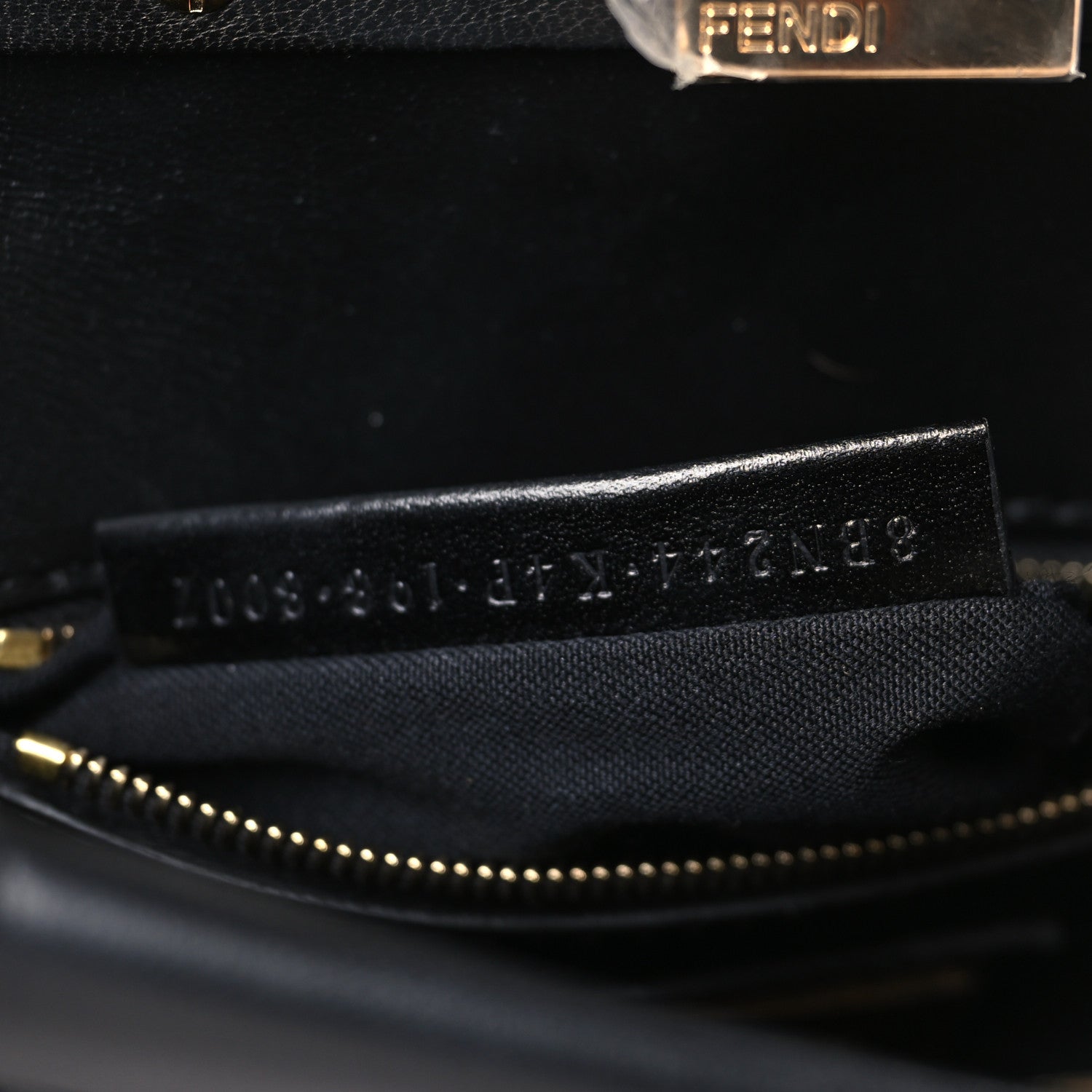 Fendi Nappa Mini Peekaboo Iconic Satchel Black 8 of 10
