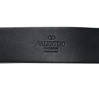 Valentino Garavani Glossy Calfskin VLogo Reversible 40mm Belt 75 30 Saddle Brown Black 3 of 7