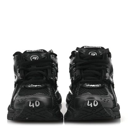 Balenciaga Mesh Rubber Monocolor Womens Runner Sneakers 40 Black 3 of 10
