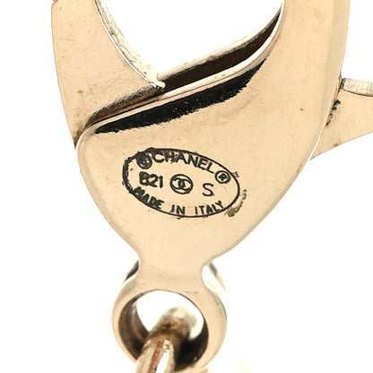 Chanel Metal Lambskin Chain Micro Bag Necklace Gold Black 5 of 5