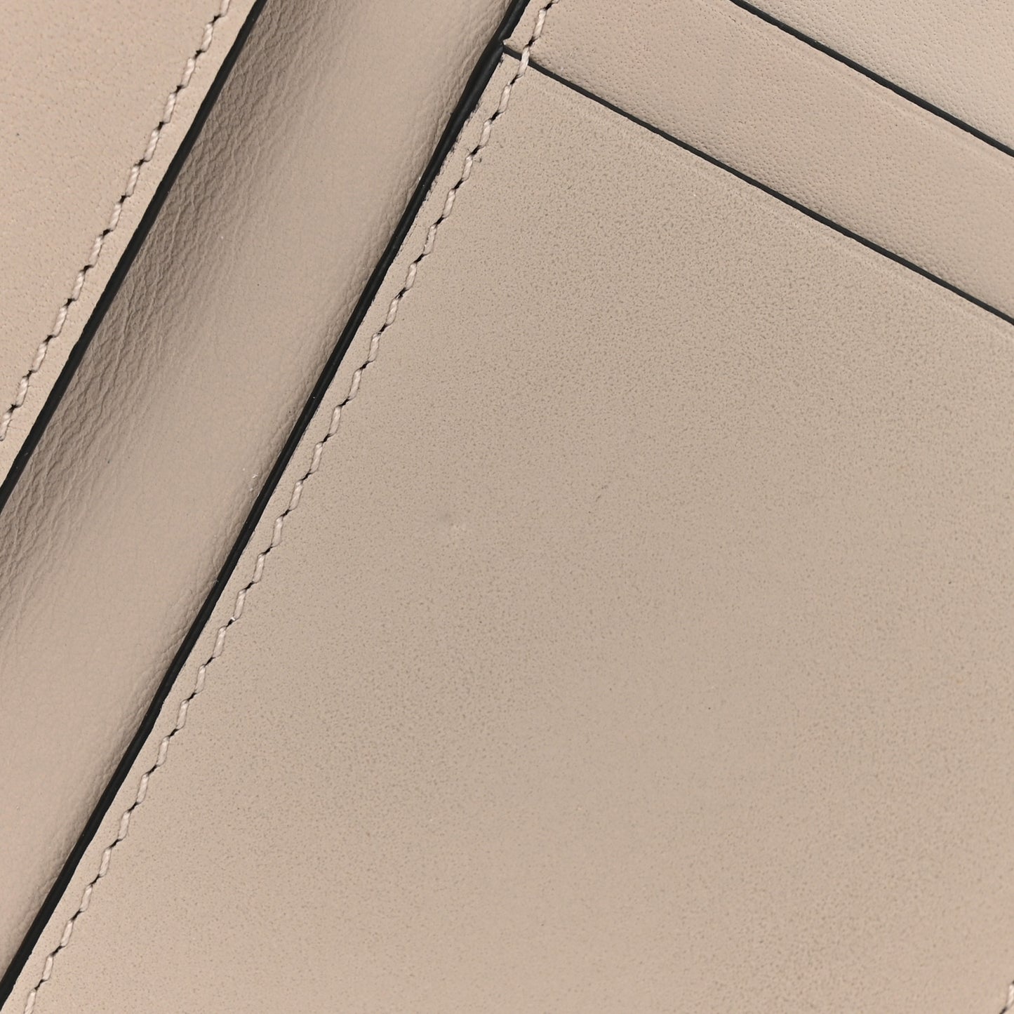 Grained Calfskin Anagram Trifold Wallet Dark Navy Silver