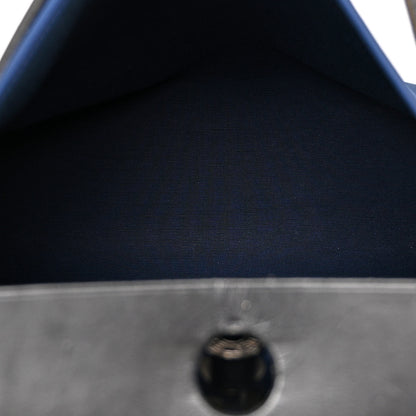 Hermes Military Toile Vache Hunter Herbag Zip PM 31 Bleu De Malte Black 5 of 14