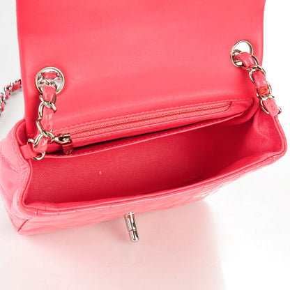 Chanel Patent Quilted Mini Square Flap Pink 5 of 7