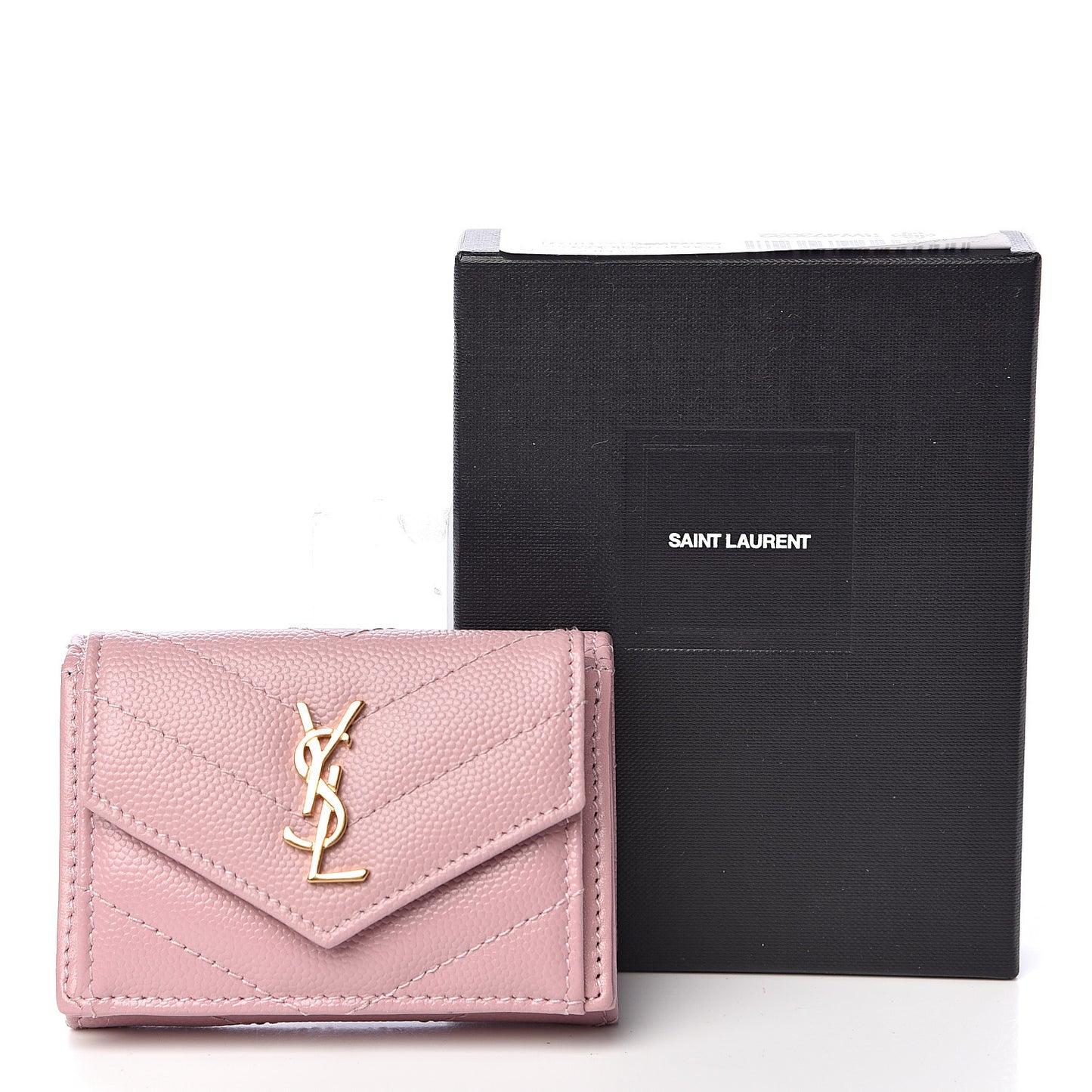 Grain De Poudre Matelasse Chevron Monogram Tiny Wallet Tender Pink