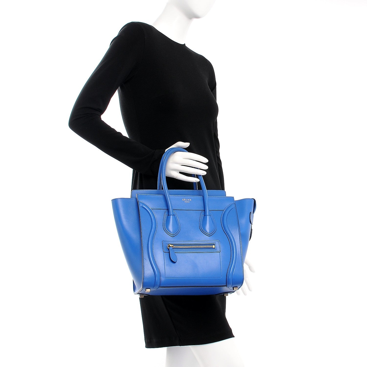 Celine Palmelato Micro Luggage Electric Blue 2 of 7