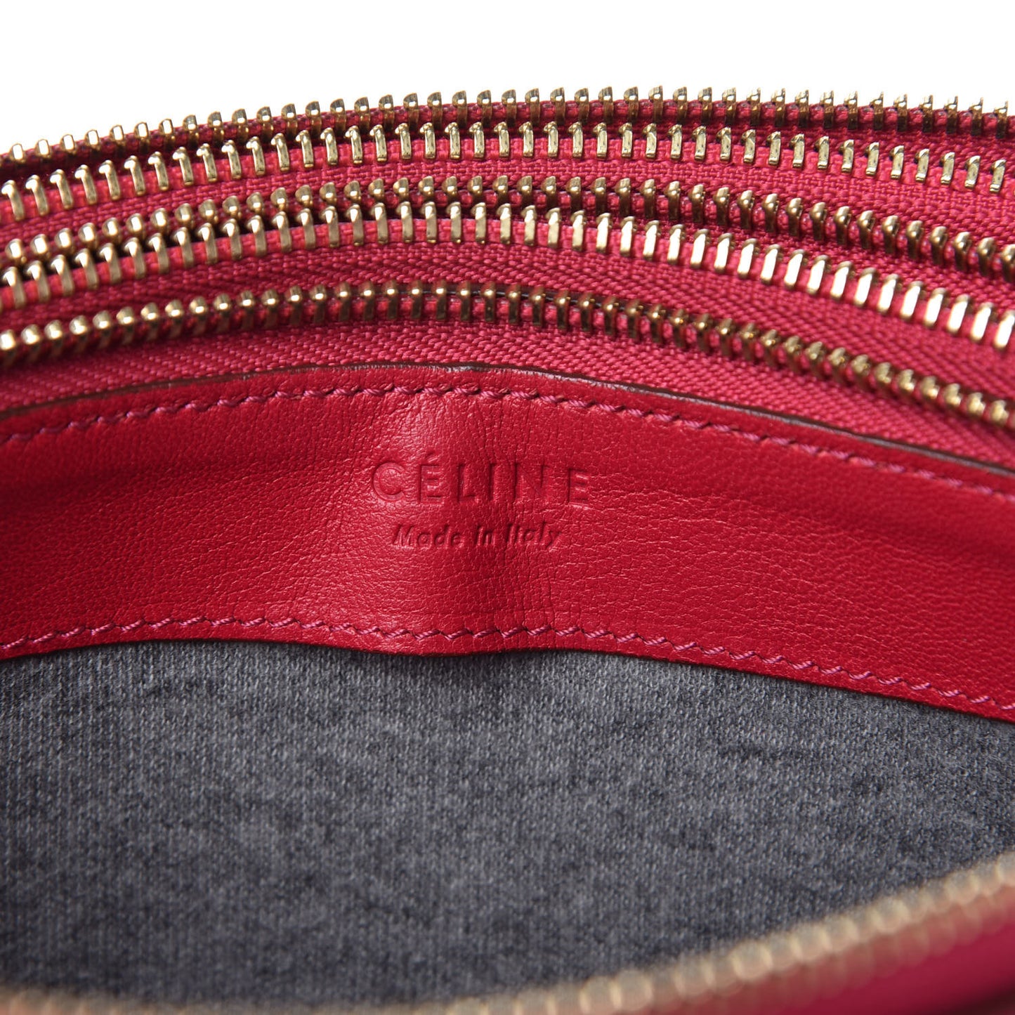 Lambskin Large Trio Crossbody Bag Fuchsia