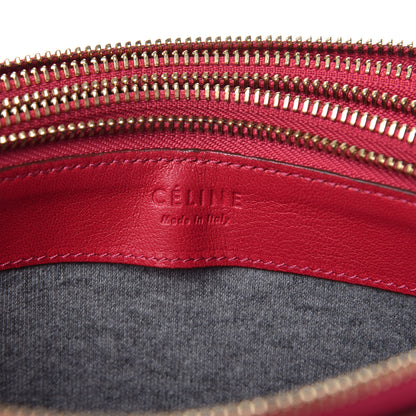 Celine Lambskin Large Trio Crossbody Bag Fuchsia 10 of 14