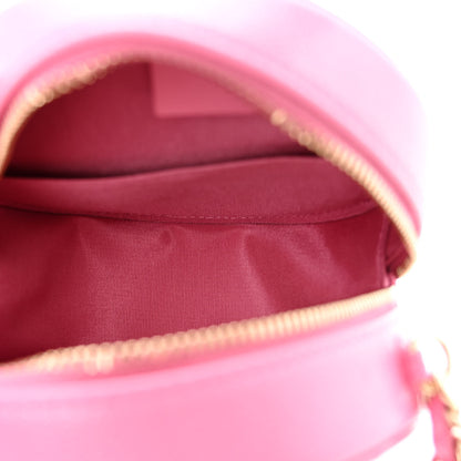 Chanel Caviar Quilted Gripoix CC Round Clutch With Chain Pink 5 of 10