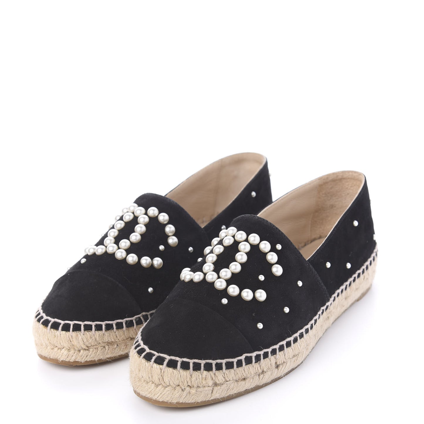 Suede Pearl CC Espadrilles 39 Black