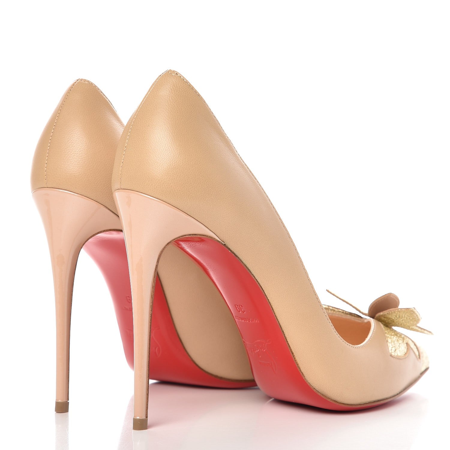 Christian Louboutin Nappa Maripopump Butterfly Pump 39 Nude 4 of 8