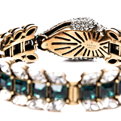Gucci Crystals Snake Bracelet S White Green 4 of 5