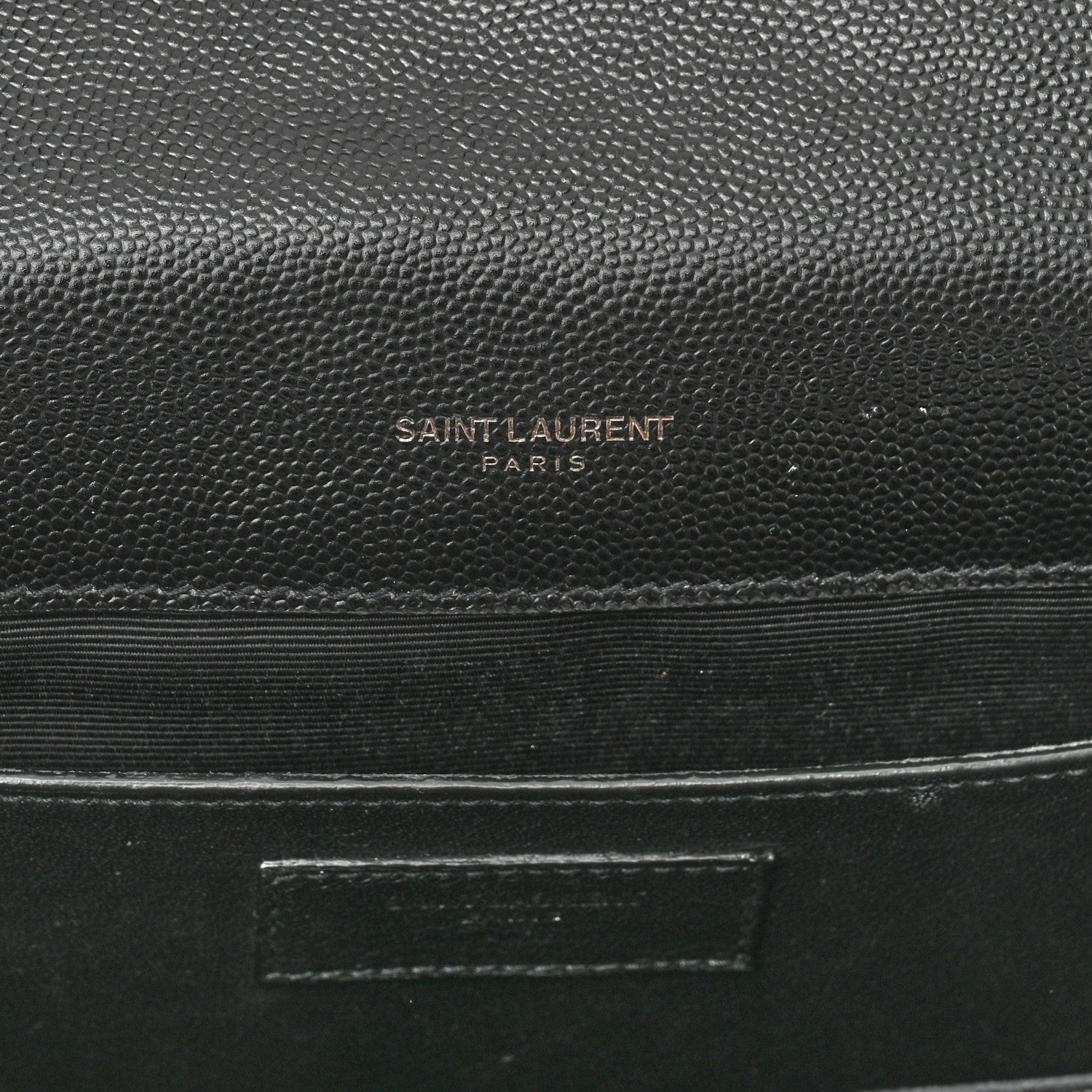 Saint Laurent Grain De Poudre Textured Mixed Matelasse Triquilt Medium Monogram Satchel Black 6 of 11