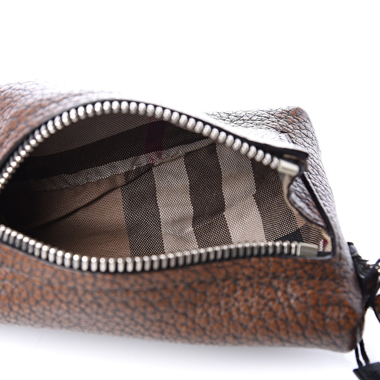 Grainy Calfskin Mini Rossett Bodybrit Biker Crossbody Saddle Brown