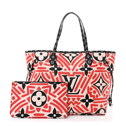 Louis Vuitton Monogram Giant Crafty Neverfull MM Creme Rouge Black 3 of 11