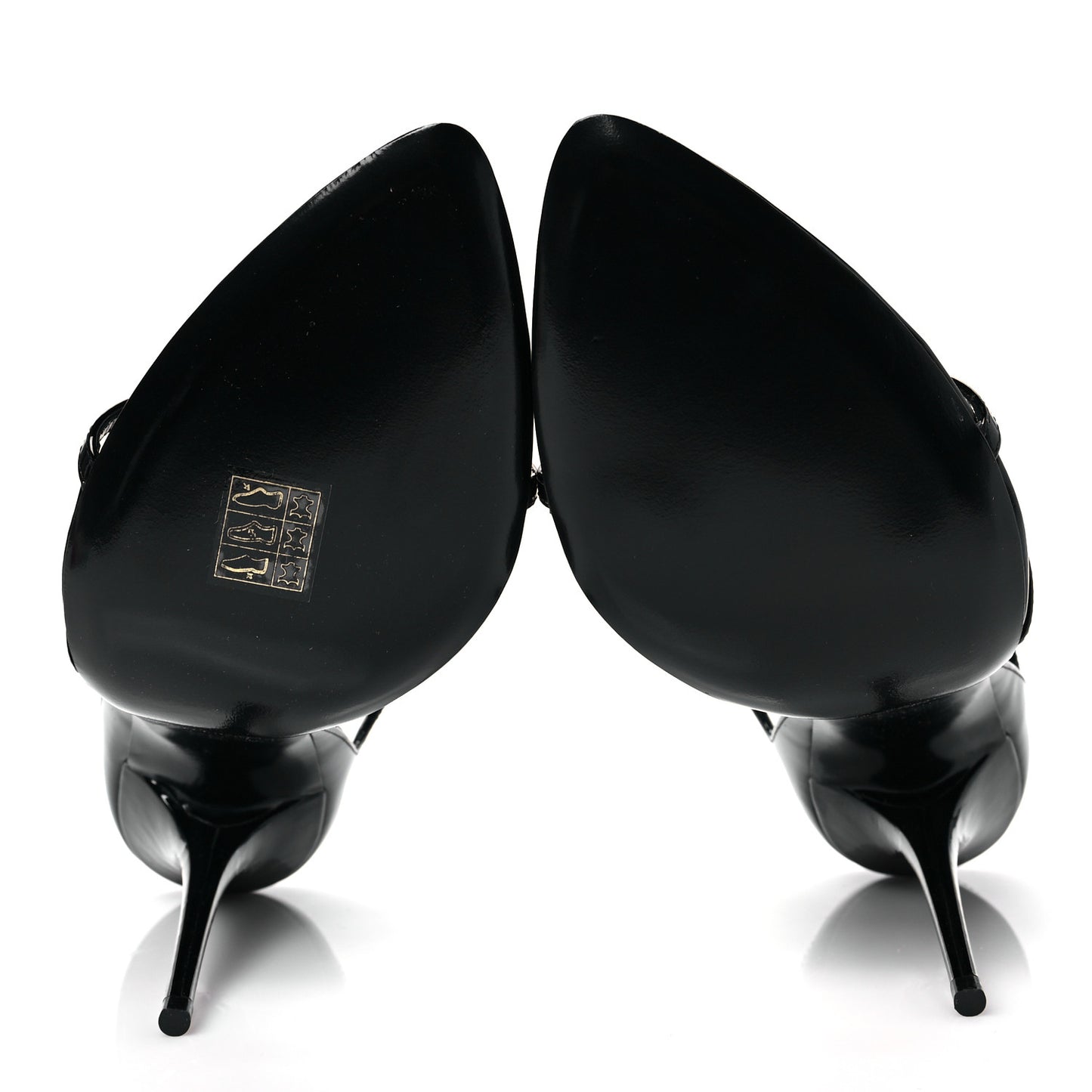 Patent Gippy Crisscross Mule Sandals 41 Black