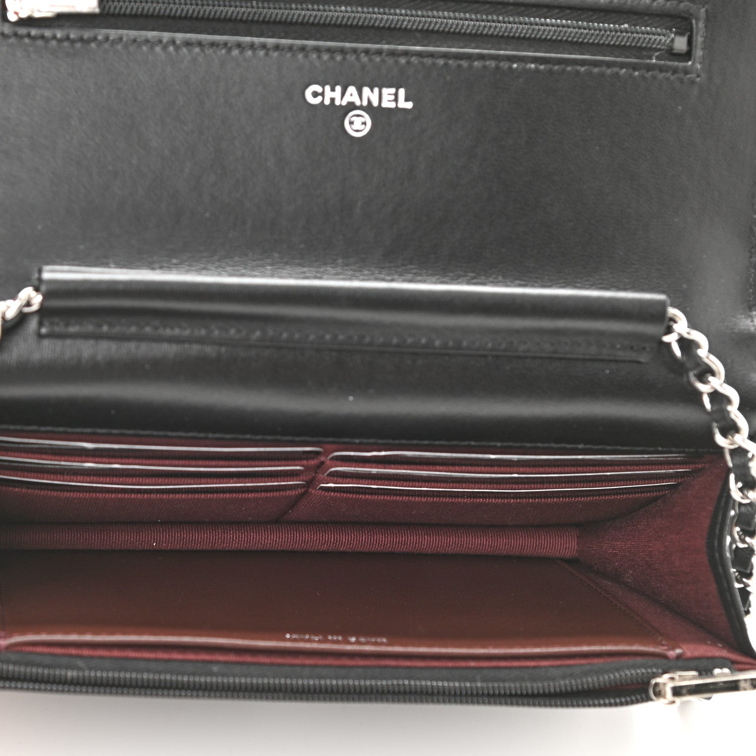 Chanel Lambskin Quilted Wallet On Chain WOC Black 5 of 12