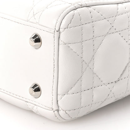 Christian Dior Lambskin Cannage Mini Lady Dior White 10 of 11
