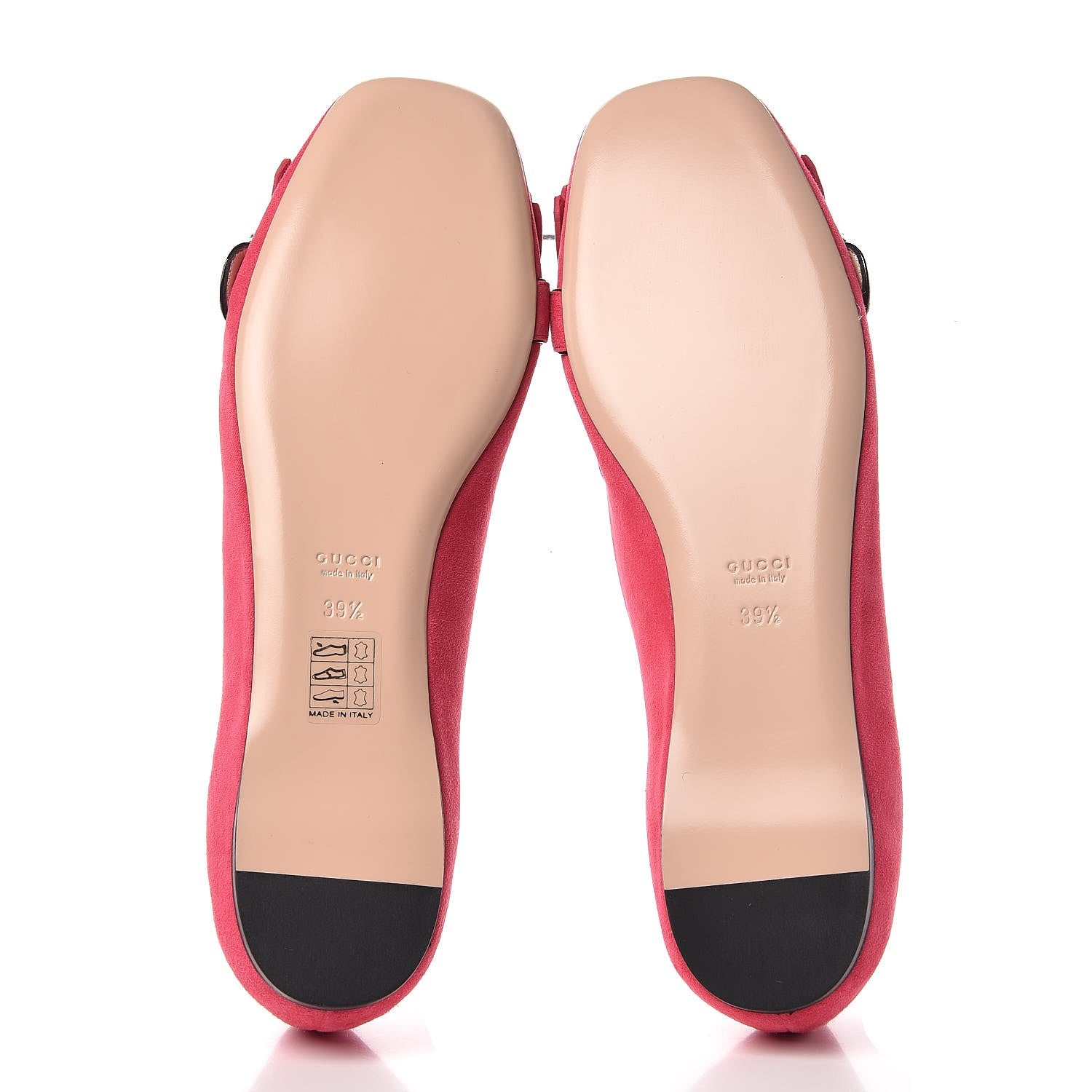 Gucci Kid Scamosciato GG Marmont Fringe Flats 39.5 Hot Pink 5 of 9