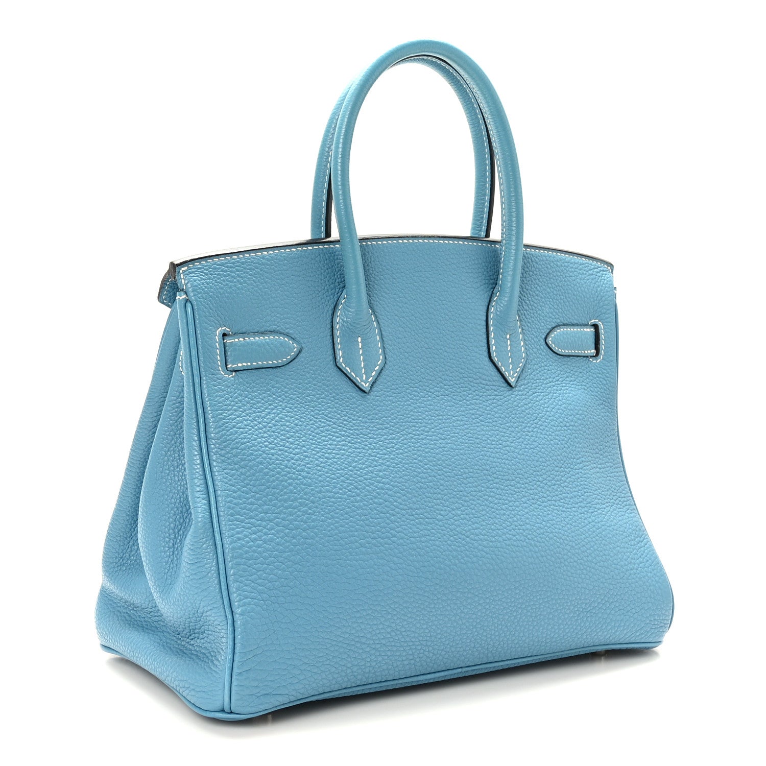 Hermes Taurillon Clemence Birkin 30 Blue Jean 3 of 11