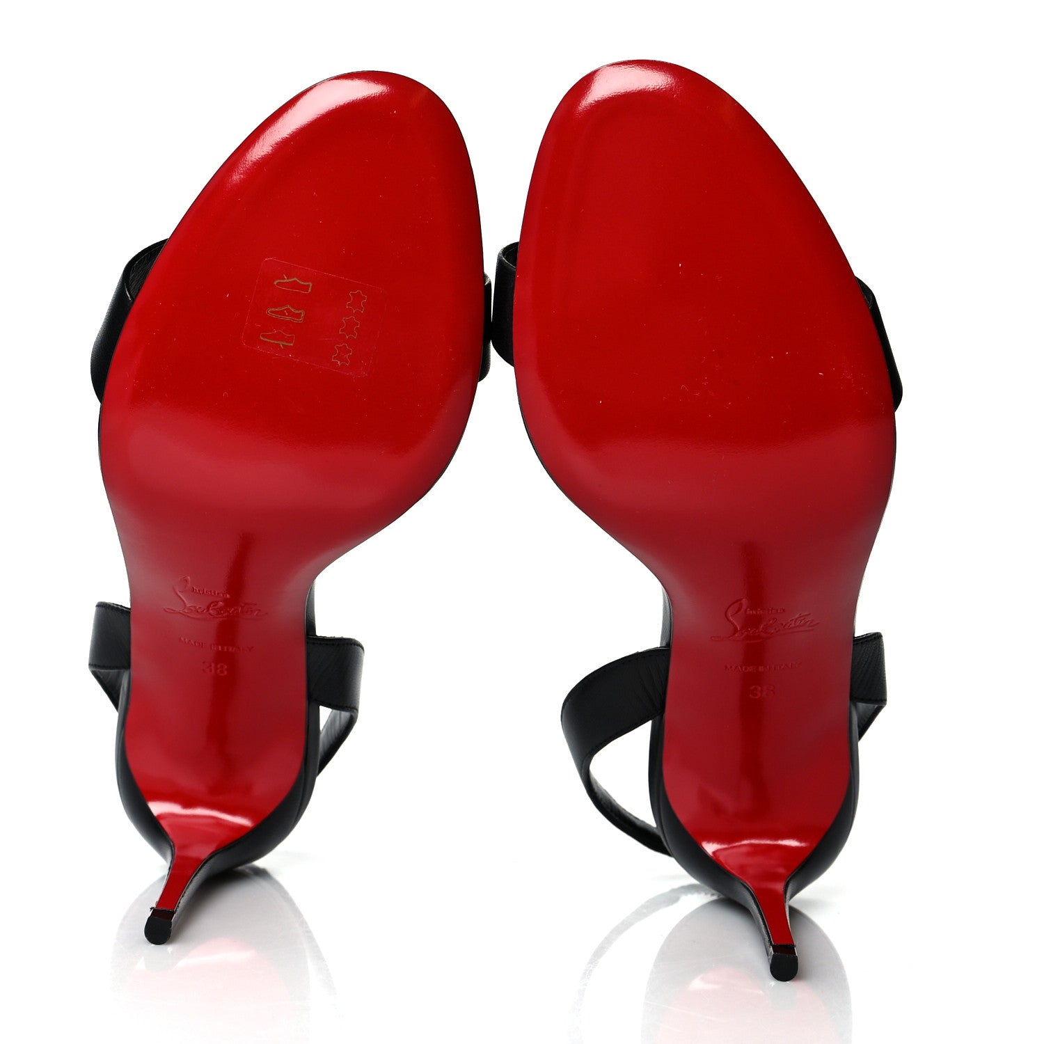 Christian Louboutin Calfskin O Marilyn 85 Slingback Sandals 38 Black 5 of 7