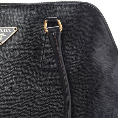 Prada Saffiano Top Handle Dome Satchel Black 11 of 18