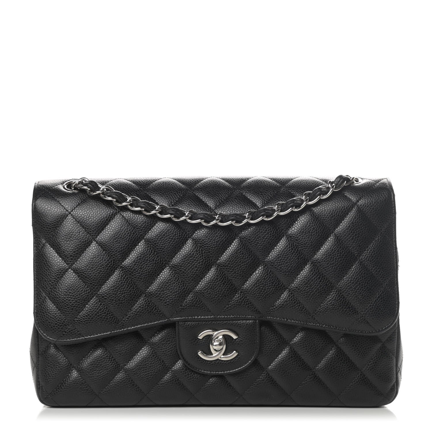 Chanel Caviar Quilted Jumbo Double Flap Black 1 of 14