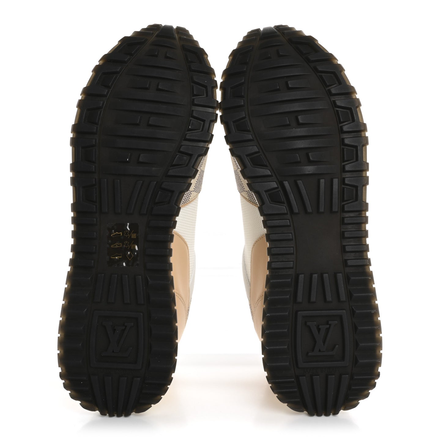 Calfskin Damier Azur Run Away Sneakers 39 White