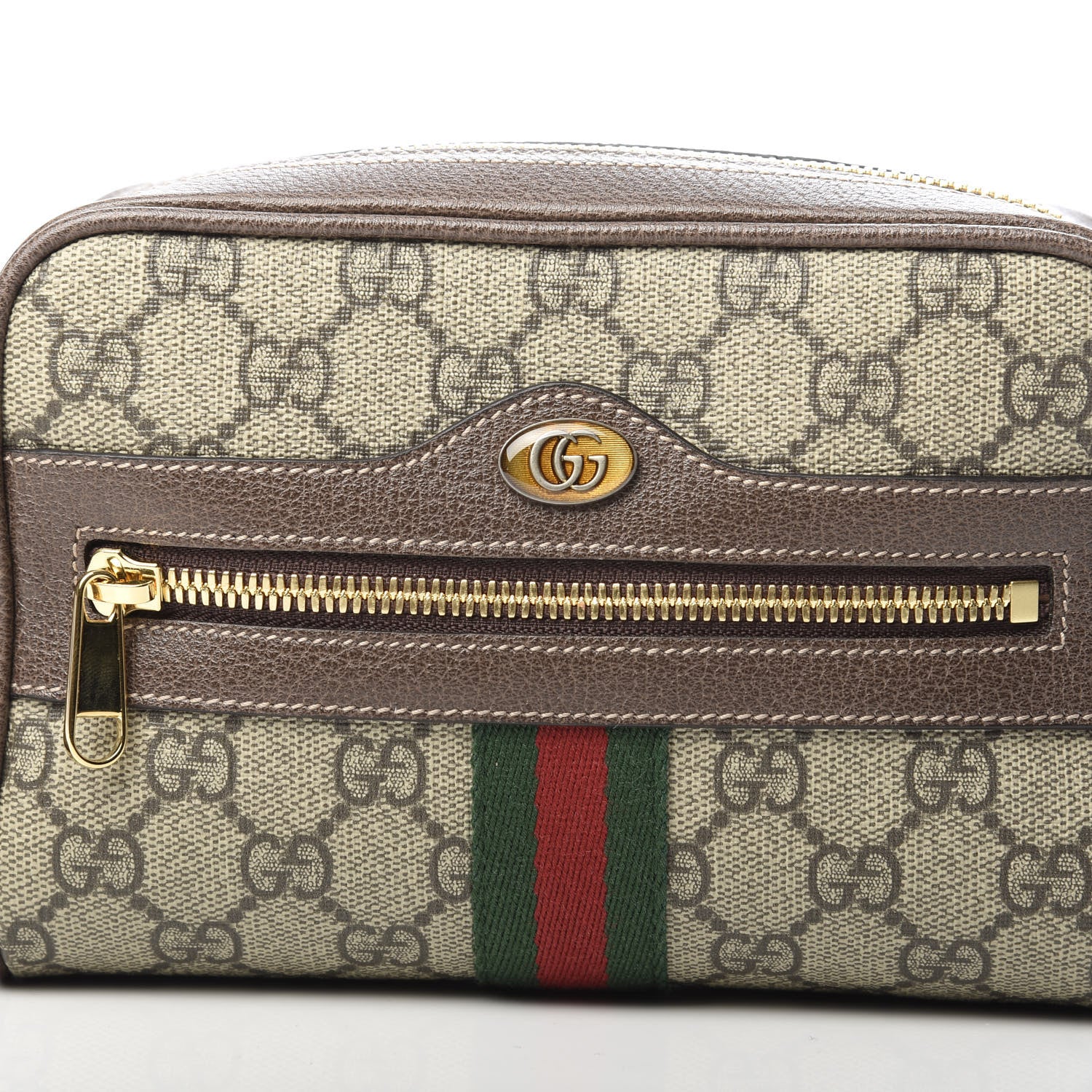 Gucci GG Supreme Monogram Web Small Ophidia Belt Bag 95 38 Dark Brown 8 of 10