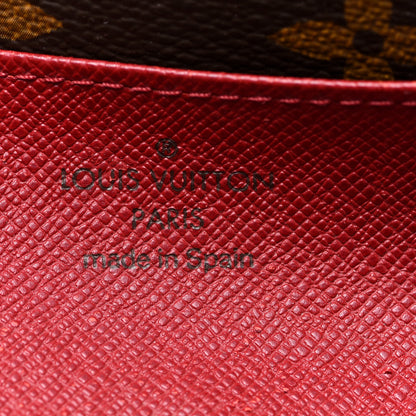 Louis Vuitton Monogram Emilie Wallet Rouge 6 of 10