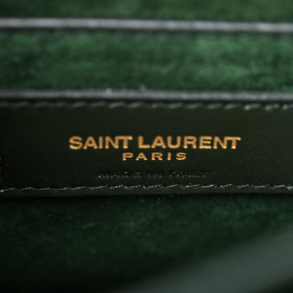 Saint Laurent Smooth Calfskin Medium Monogram Sunset Satchel Vert Kaki 6 of 10