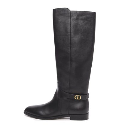 Christian Dior Soft Calfskin Empreinte High Boot 36 Black 1 of 11