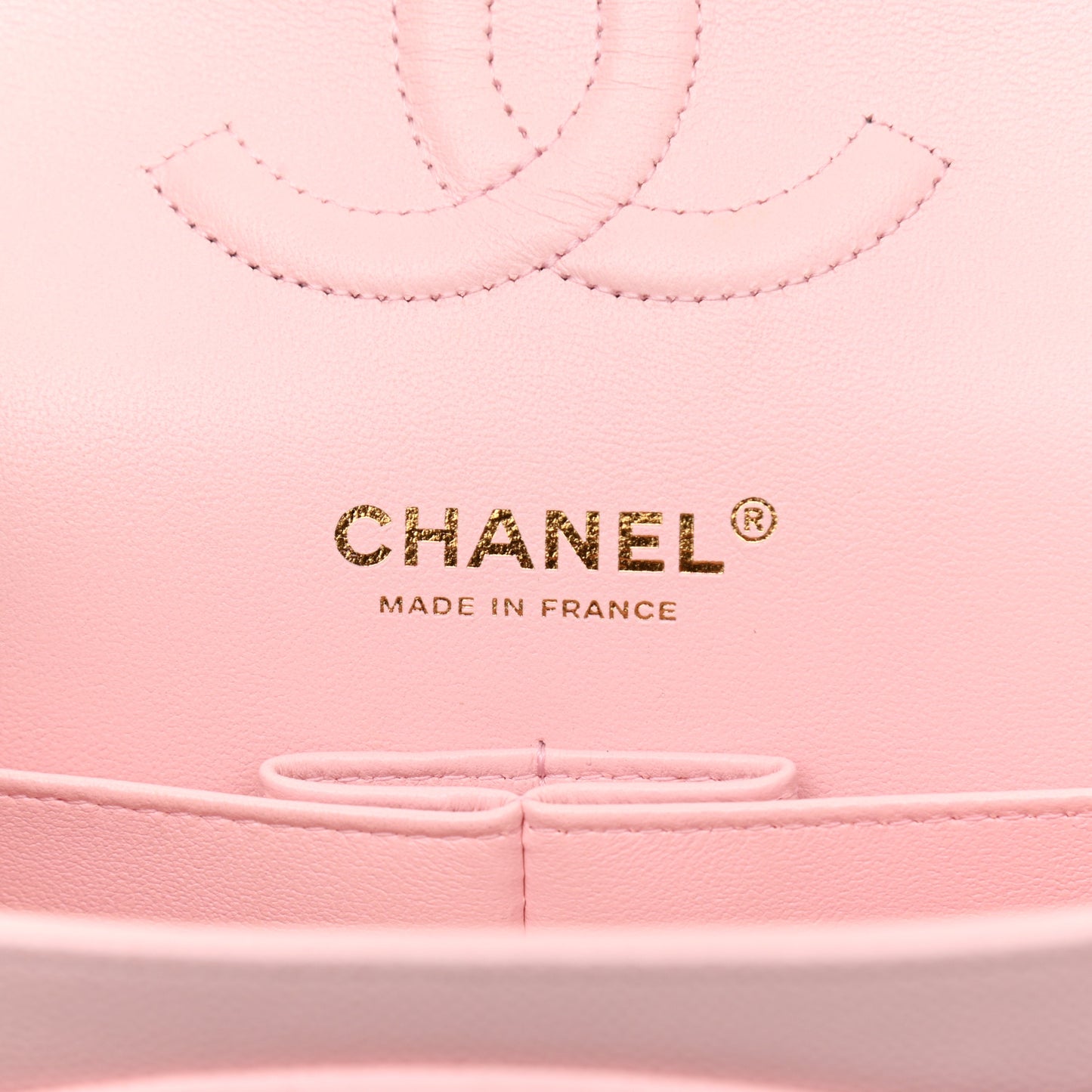 Caviar Quilted Medium Double Flap Light Pink