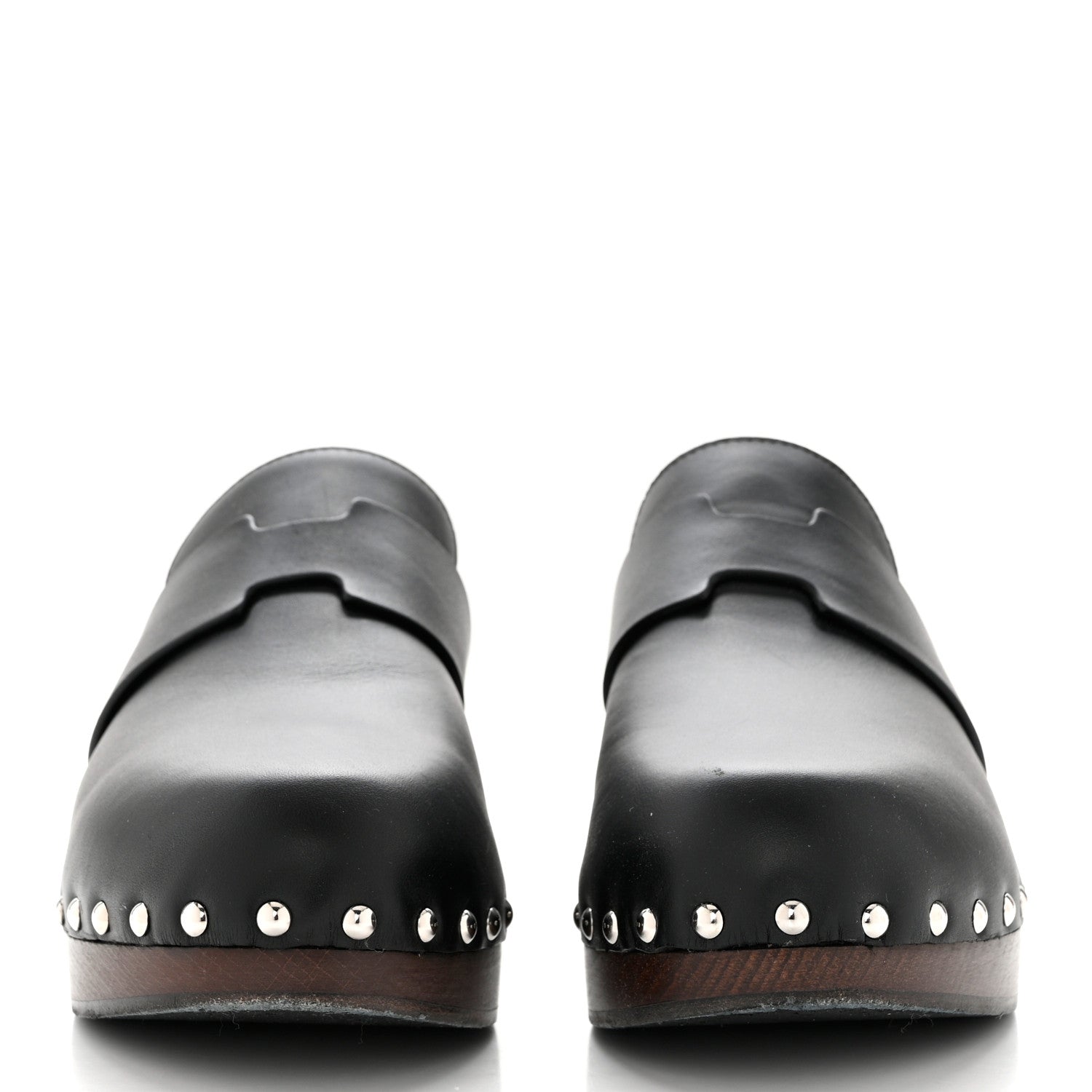 Hermes Calfskin Calya Mules 38 Black 2 of 7