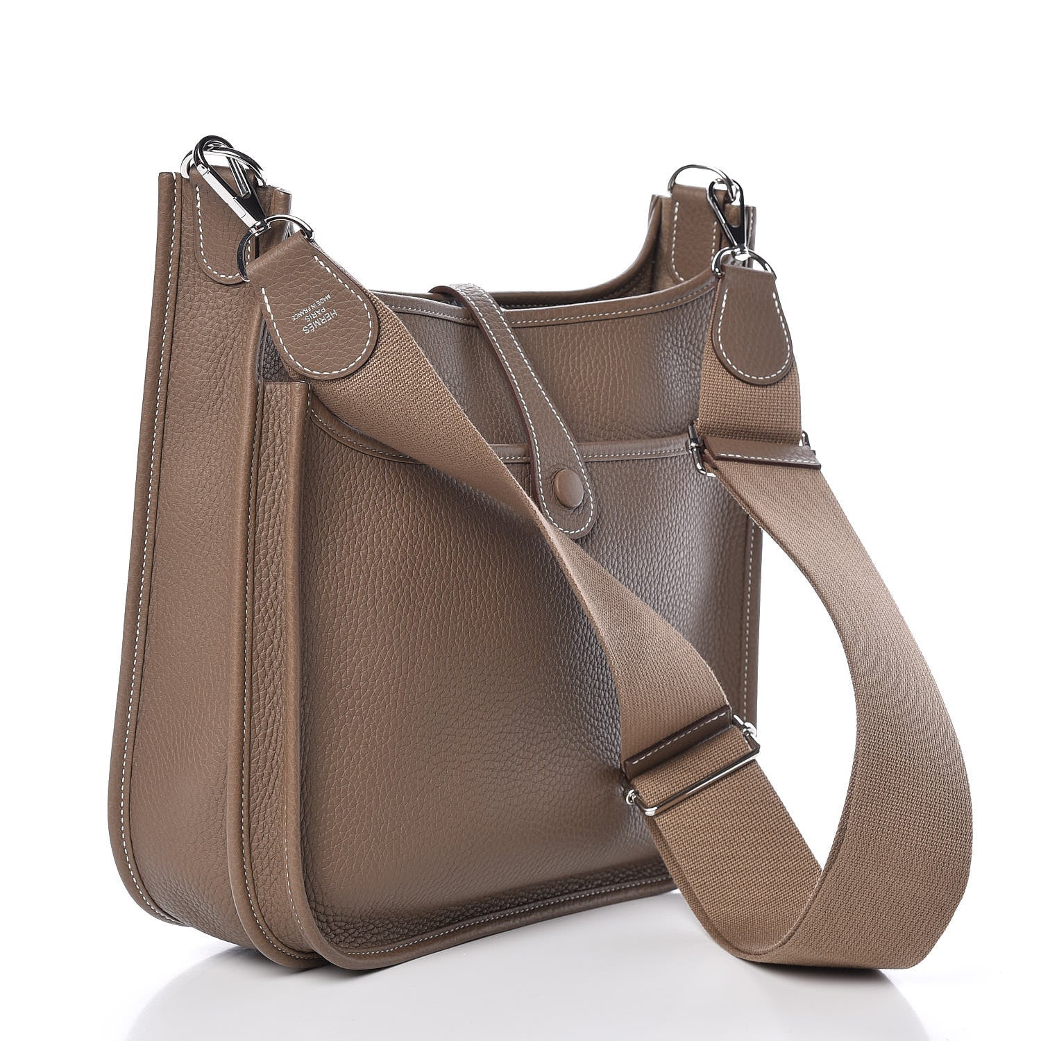 Hermes Taurillon Clemence Evelyne III PM Etoupe 3 of 10